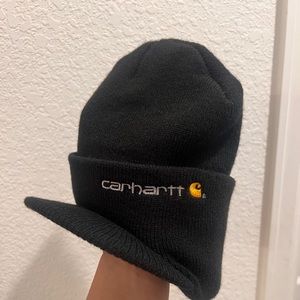 Black Carhartt Beanie with brim